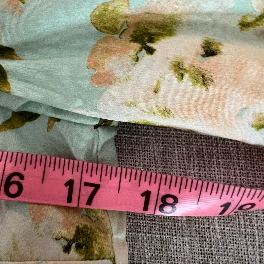 Tuckernuck Royal mini shirt dress Ladies size xxs Aqua watercolor floral green - Picture 6 of 8